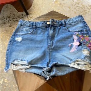 Denim shorts